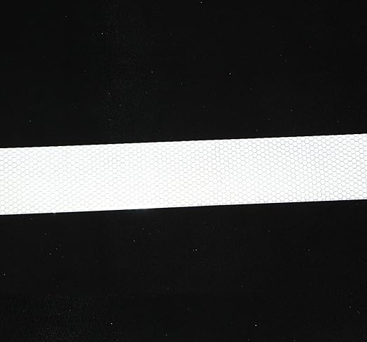 White Reflective Tape Outdoor Waterproof 1 inch Wide, High Visibility Warning Industrial Marking Tape,Safety Stickers (68 feet,5 Rolls)