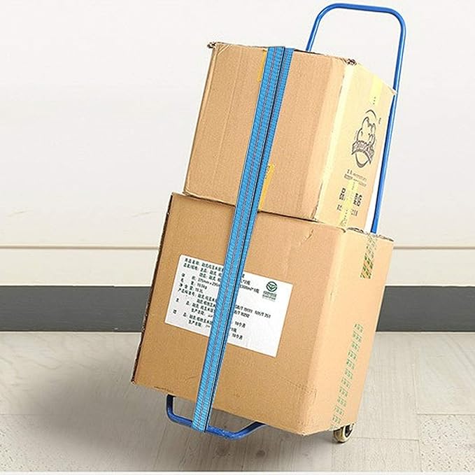 HNBun 2 Pack Ratchet Tie Down Straps, 2 Inch x 33 Feet, 10,000 lbs Break Strength, Heavy Duty Cargo Lashing Straps with Double J Hooks for Trailer, Truck, and Farm Equipment, Blue