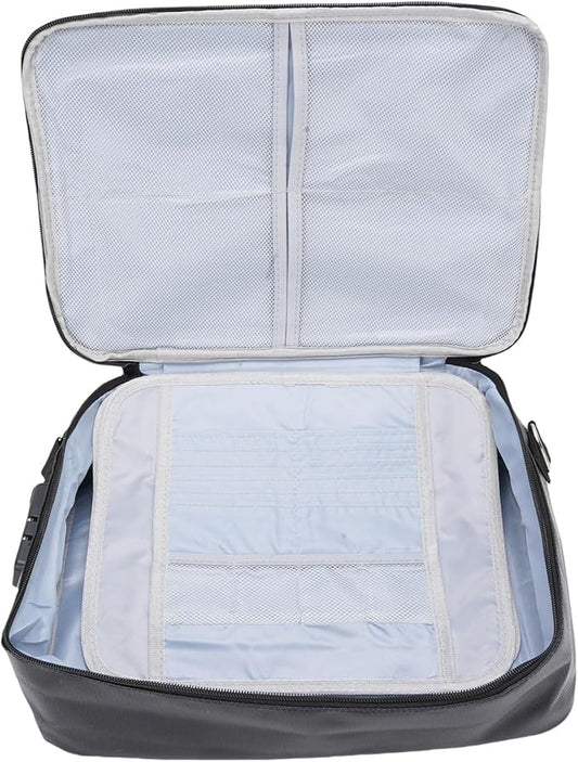 Walfront Document Lock Water Proof Safe Case Fireproof File Bag for Important Documents Passports Money and Valuables
