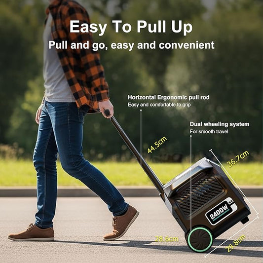 IEE 2400W (2025 New) Solar Generator with 400W Solar Panel, 2048Wh Portable Power Station P2400, 1800W AC Charging, AC Outlets 2400W x 4, LiFePO4 Battery Power Station for Home Backup, RV, Emergencies