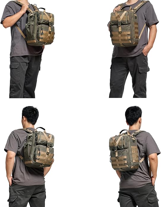 NICGID Tactical Military Backpack Daypack Molle Army Assault Pack Bug Out Bag Travel Fishing Hiking Trekking Rucksack
