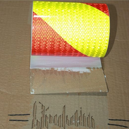 Industrial Reflective Tape Outdoor Waterproof 8 inch Wide, High Visibility Safety Warning Reflector Sticker Strips (68 feet)