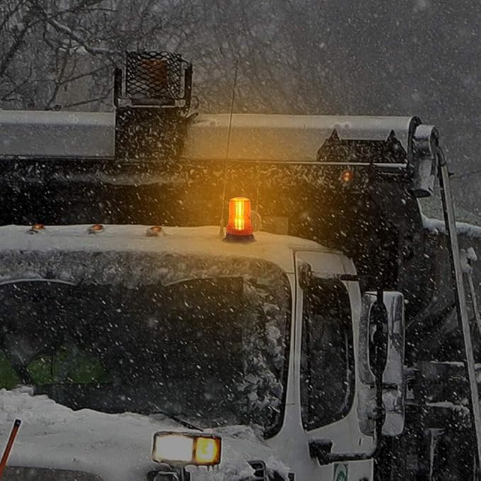 30 LED Amber Forklift Strobe Light 30W Vehicle Roof Safety Beacon Light for 10-110V Mower, ATV, Trucks, Tractor, Golf Carts, UTV, Cars, Bus