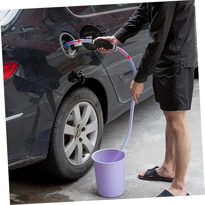 Generic Fuel Transfer Pump Manual Hand Siphon Pump One-way Valve for Gasoline Petrol Oil Transfer Portable Lightweight for Vehicles Lawn Mower and Emergency Use