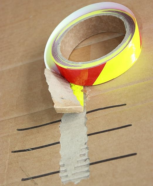 Non Fading Reflective Tape 1 inch Wide, Outdoor Waterproof High Visibility Safety Caution Warning Adhesive Stickers Strips (16 feet)