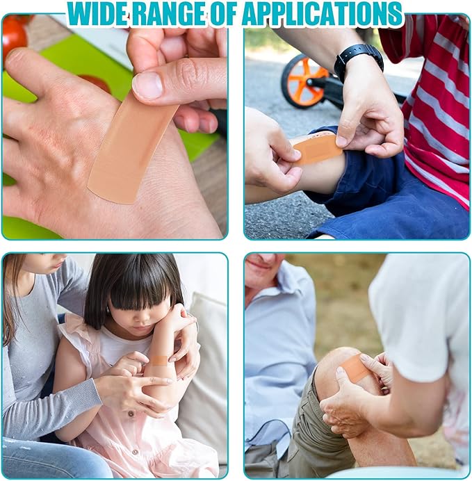 Lounsweer 720 Pcs Assorted Size Bandage Variety Flexible Fabric Adhesive Breathable Round Strip Butterfly Bandage for Waterproof Fingertip Wound Care Face Knee Scrape First Aid Kit Refill(Butterfly)