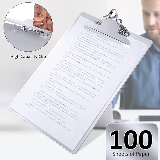 Mimorou 16 Pcs Metal Clipboard Heavy Duty Aluminum Clipboards 12 x 9 Inch Metal Clip Board with Low Profile Clip A4 Letter Size Document Holder for Office School Medical Jobsite Laboratory