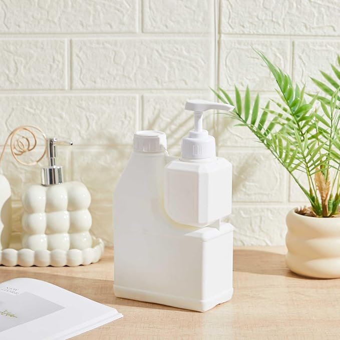 2 Pcs Portable 2 Compartment Foam Soap Handwashing Bottle 1300ml Capacity Refillable Portable Handwashing Station for Travel, Camping, Sports, Fishing, Playground, Outdoor Sink Solution