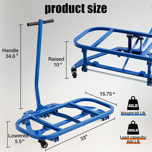 Steel Desk Easy Lift Desk Mover 33 x 22 x 34.5 Inches, 600 Lb, for Transporting Furniture Machinery Appliances