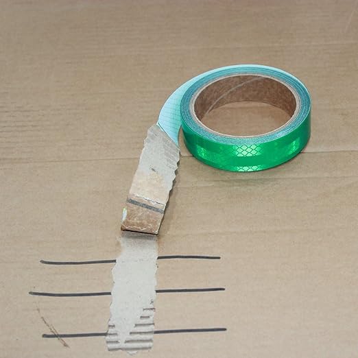 Green Non Fading Reflective Tape Outdoor Waterproof 1 inch Wide for Truck, High Visibility Safety Adhesive Stickers Strips (16 feet)