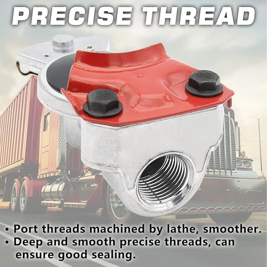 2 Pair Glad Hands Kit with 12pcs Rubber Seals, Aluminum Glad Hand Universal Red Blue Emergency Service Gladhand Set for Semi Trucks Trailers Tractors Air Line
