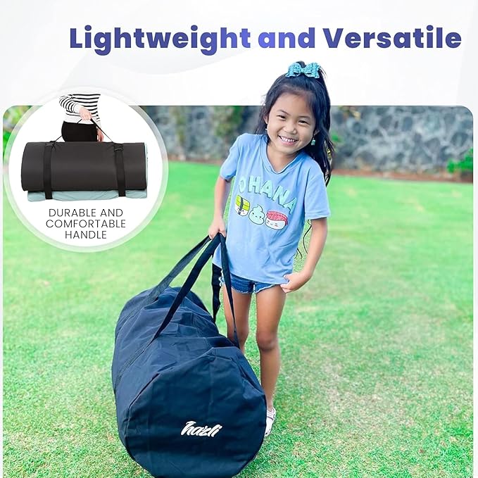 Hazli Matrix Memory Foam Camping Mattress Pad - Roll Up Mattress for Adults - Portable Cot Sleeping Pad for Camping - Floor Mat or Bed Roll for Car, SUV