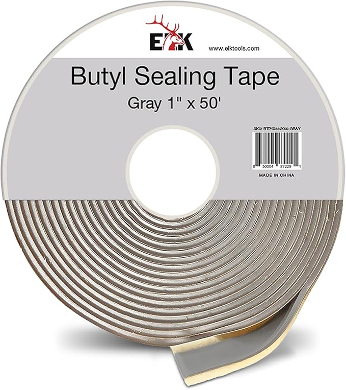 ELK Butyl Seal Tape - 1 Inch x 50 Feet - Weather Resistant, Strong & Durable - Ideal for Crawl Space, Windows, RVs, Boats, Automotive and Roof Repair