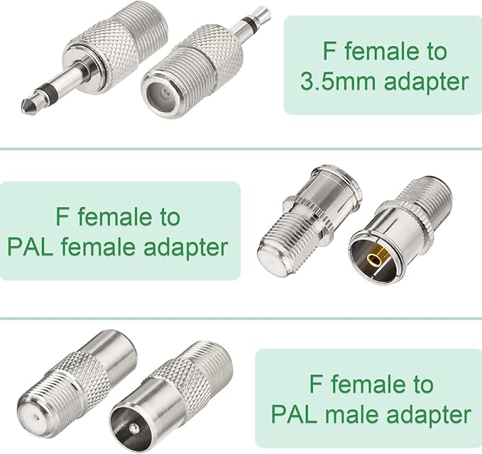 Superbat FM Telescopic Antenna Kit 75 Unbal F Type Connector DAB Radio Replacement Antenna for TV AM FM Radio Stereo Receiver Bose Wave etc.