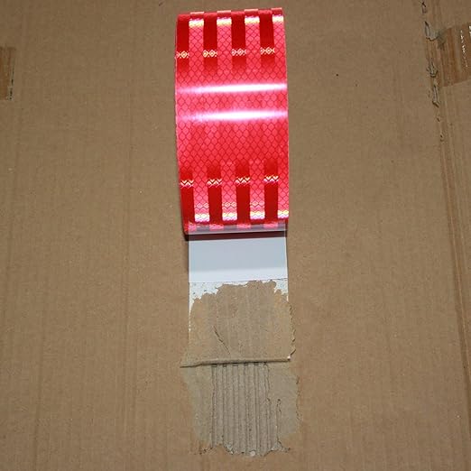 Non Fading Red Reflective Tape Outdoor Waterproof 2 inch, High Visibility Warning Industrial Marking Tape,Safety Stickers (68 feet)
