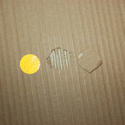 Yellow Reflective Stickers 1-inch Diameter Round Reflector, Outdoor Waterproof High Visibility Warning Adhesive Tape (60 Pcs)