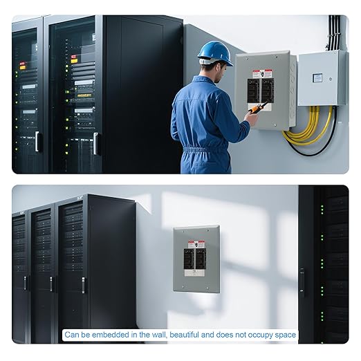 THQL Circuit Breaker Panels, 8-Space, 125A Circuit Breaker Distribution Box, 120V/240V Circuit Breaker Electrical Enclosure,Indoor Main Lug Load Center