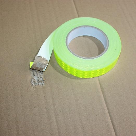 Fluorescent Green Reflective Tape Outdoor Waterproof 1 inch Wide, High Visibility Safety Hazard Warning Safet Stickers (66 feet)