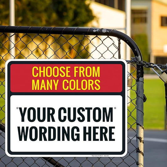 Custom Personalized Signs For Home, Office, Business, Delivery, Decor, Indoor/Outdoor Use Black Border Sign, 24x30 Aluminum Inches, Rust Free .063 Aluminum, Fade Resistant, Made in USA