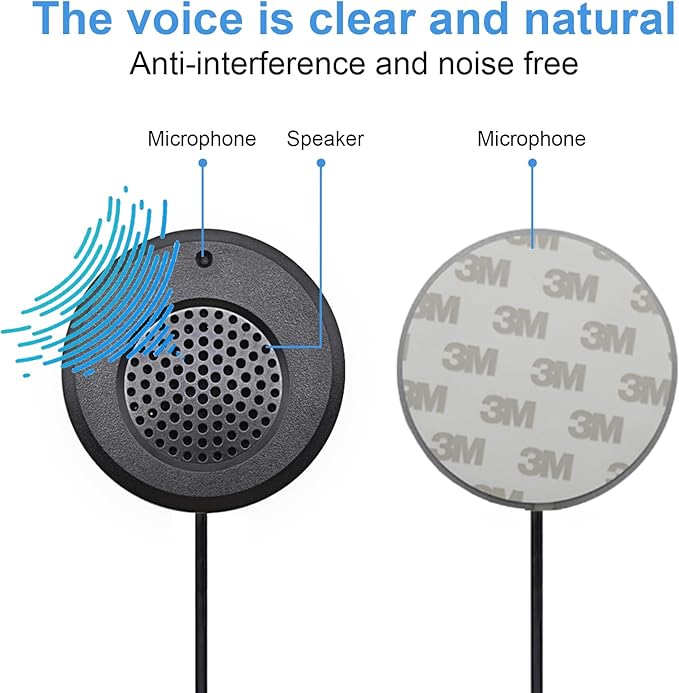 CallToU Window Speaker Intercom System,Dual Way Anti-Interference Intercommunication Microphone Talk Through Glass Window,for Business,Bank,Office,Hospital,Counter,Store,Station,School and More