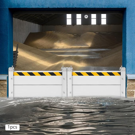 Aluminum Flood Protection Barrier, Reusable Heavy Duty Flood Baffle, Removable Temporary Safe Door, Wall Mount Unit Module Water Barrier, Safe Accessories for Subway Warehouse Factory