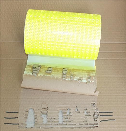 Fluorescent Yellow Reflective Tape Outdoor Waterproof 10 inch, High Visibility Warning Safety Industrial Marking Tape (11 feet)