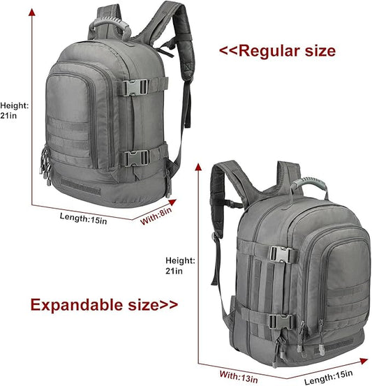 HYKING Large Tactical Expandable Backpack 39L-64L Military Bug Out Bag With Waist Strap