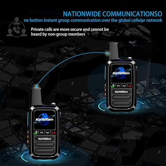 4g Poc Walkie Talkie Long Distance,Unlimited Distance Walkie Talkie;Fcc Certified,with Free Lifetime Sim Card,with Clear Audio for Truck Drivers to Communicate Remotely During Logistics Operations