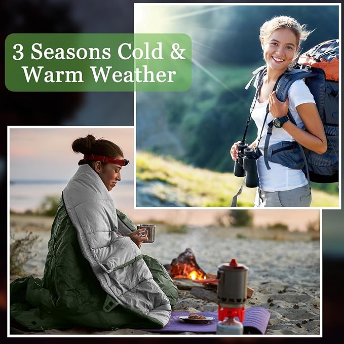 Macarrie 6 Pack Bulk Sleeping Bags for Homeless Donation, 0 Degree Waterproof Sleeping Bags with Compression Sack for Adults Winter Cold Weather Care Camping Hiking Emergency
