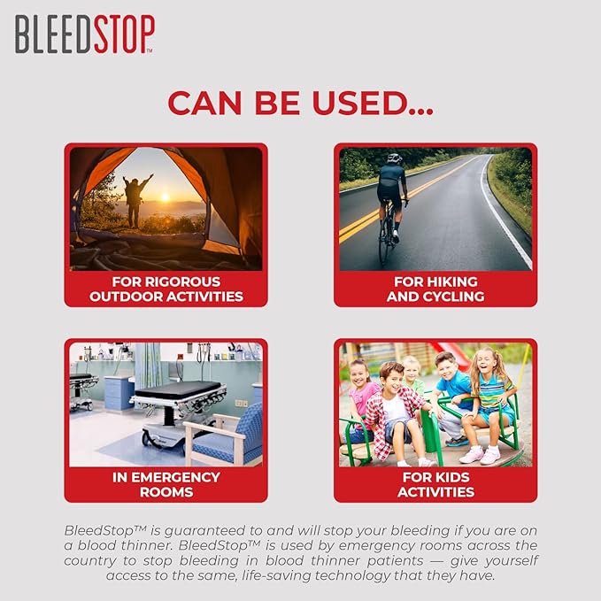 BleedStop First Aid Bleeding Control Powder – Rapid Blood Clotting for Serious Wounds & Nosebleeds, 150 g – Safe for Blood Thinner Patients