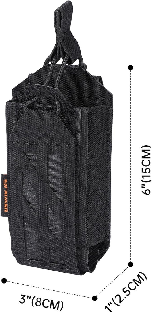 EXCELLENT ELITE SPANKER Tactical Universal Radio Holster Holder Molle Radio Pouch Adjustable for Duty Belt,Vest for Two Ways Walkie Talkie