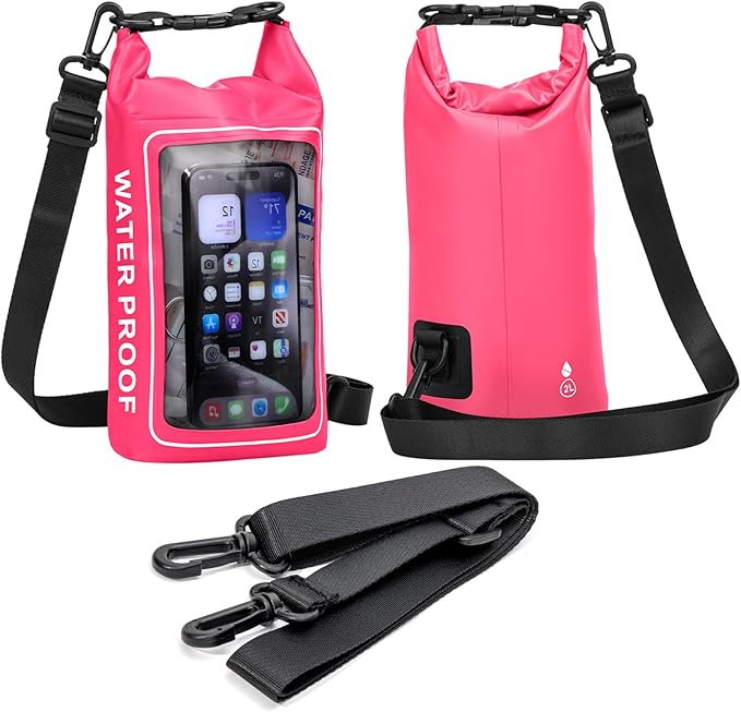 154 Pieces Waterproof Boat First Aid Kit Dry Bag with Cell Phone Bug Out Bags Pouch Roll Top Boat Emergency Kit 2-in-1 for Camping Fishing Kayaking Swimming Rafting