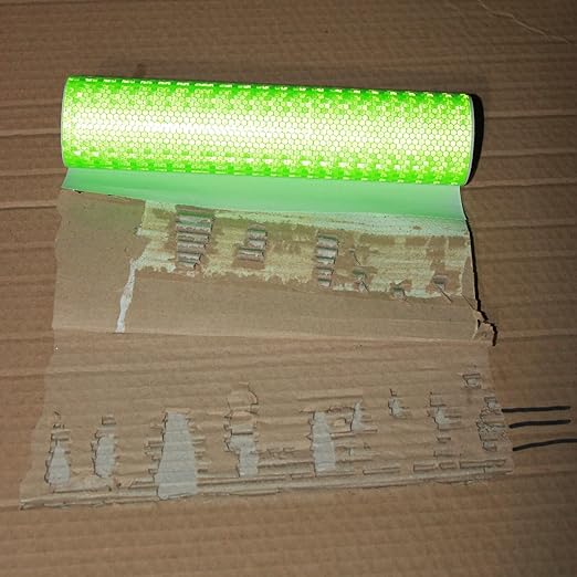 Green Reflective Tape Outdoor Waterproof 12 inch Wide, High Visibility Warning Safety Strong Industrial Marking Tape (10 feet)
