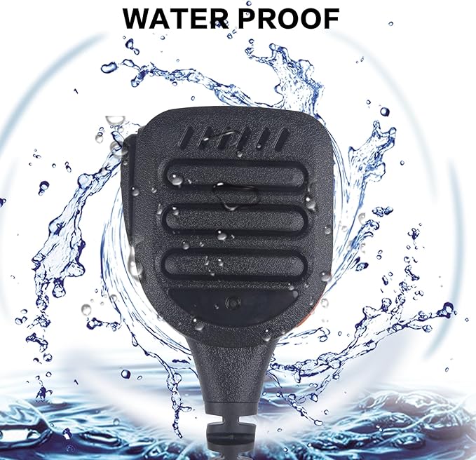 WODASEN Speaker Mic Walkie Talkie Handheld Microphone Shoulder Lapel Mics for GXT LXT GXT1000VP4 GXT1000 LXT500VP3 GXT1050VP4 LXT600 AVPH10 GMRS FRS X-Talker Radio (128-Black)