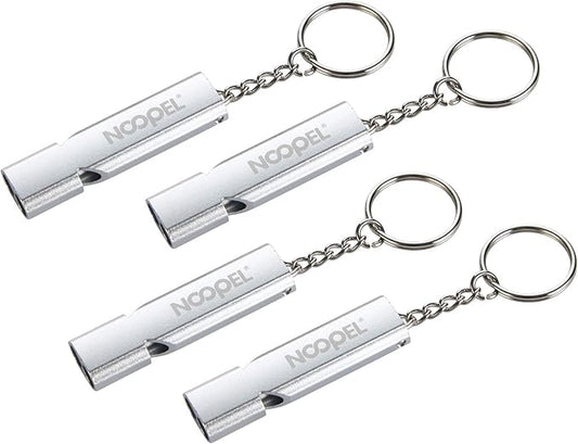 Noopel Emergency Whistles Lifeguard Safety Whistle with Lanyard and Keychain for Outdoor Camping Hiking Boating Backpacking Fishing Kayak Kids Rescue Signaling Loud Survival Whistle