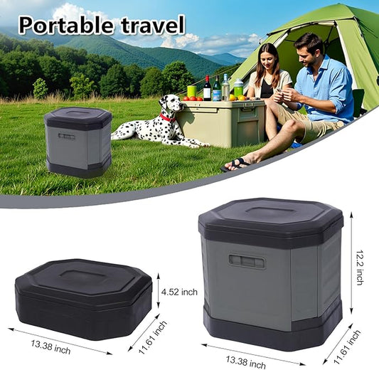 Portable Camping Toilet, Portable Travel Folding Toilet with Lid for Adults and Kids, Portable Potty for Camping, Hiking, Car Travel,Truck, RV, Boating, Road Trips, Beach