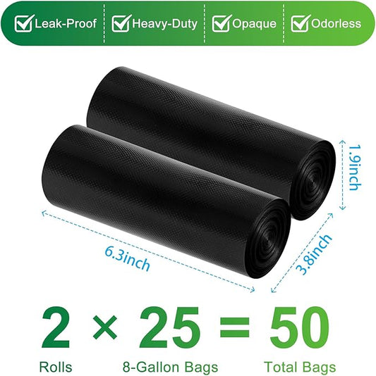 Portable Toilet Bags - 8 Gallon Camping Toilet Bags, Biodegradable Travel Potty Bag for Portable Toilet, Thickened Camp Toilet Waste Bags for 5 Gallon Bucket Toilet, Compostable Trash Bags
