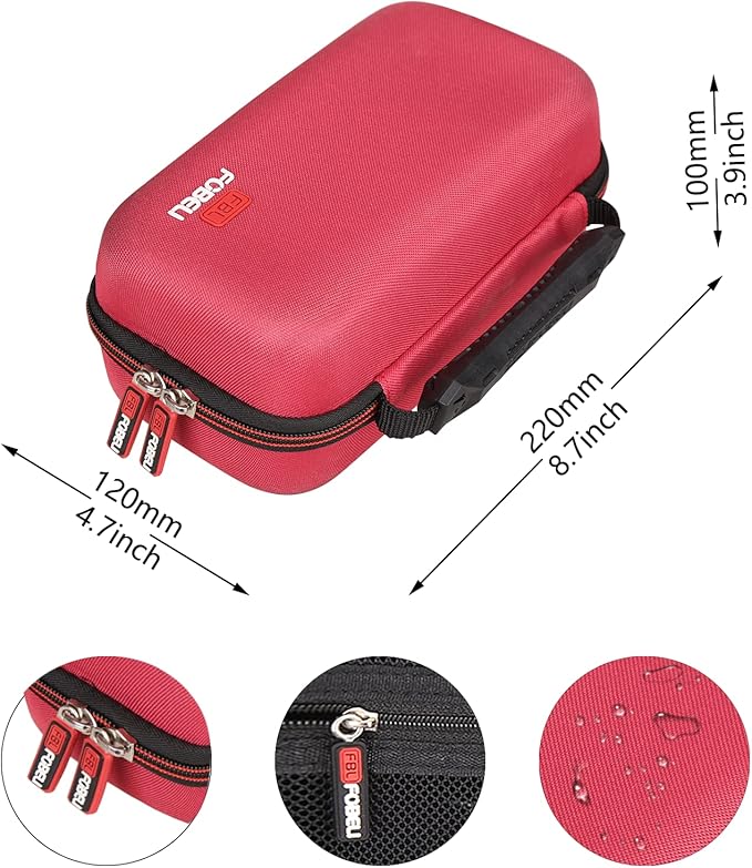 FBLFOBELI Hard EVA Storage Case Compatible with Midland ER310/ER310PRO/ER210/ER300/ER50 Emergency Crank Weather AM/FM Radio, Portable Travel Container Bag (Case Only) (Red)