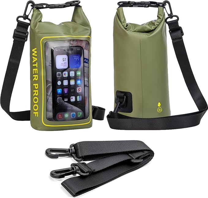154 Pieces Waterproof Boat First Aid Kit Dry Bag with Cell Phone Bug Out Bags Pouch Roll Top Boat Emergency Kit 2-in-1 for Camping Fishing Kayaking Swimming Rafting