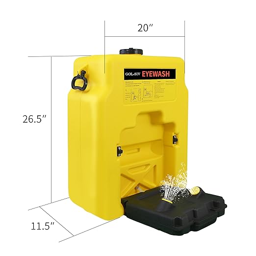 14 Gallon OSHA Approved Eyewash Stations - Portable Emergency Eye Wash Stations Wall Mounted,First Aid Eyewash Station Unit,Lasting for 15 Minute(53L)
