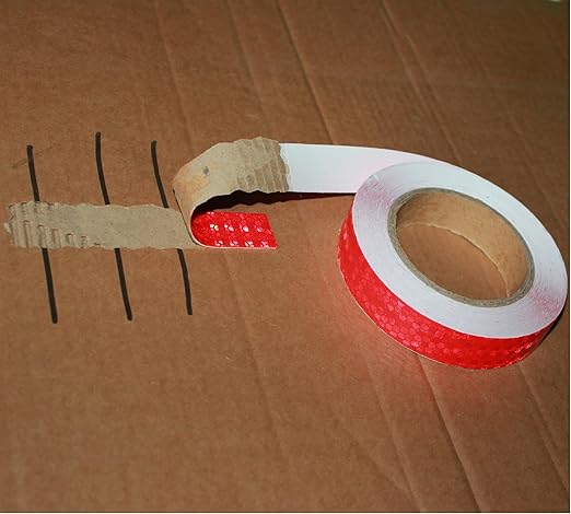 Red Reflective Tape Outdoor Waterproof 1 inch Wide for Trailer, High Visibility Safety Warning Adhesive Stickers Strips (66 feet)