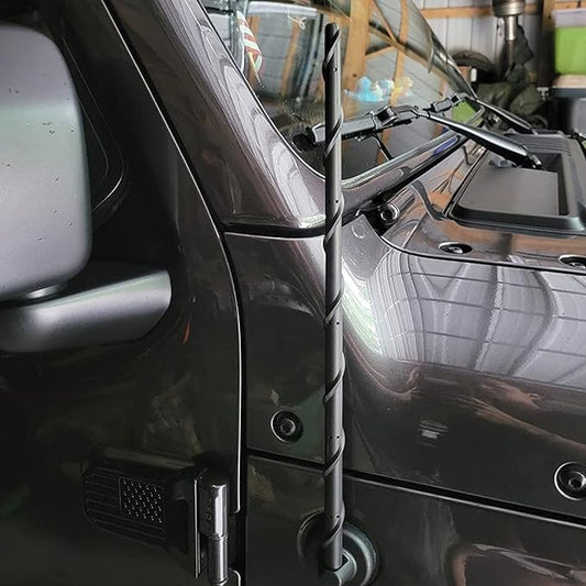 16 Inch Antenna for 2007-2025 Jeep Wrangler Gladiator Rubicon Sahara Sport 4xe Willys Mojave Unlimited, Jeep Wrangler Gladiator Accessories JK JL JT Upgrade Antenna for AM FM Radio
