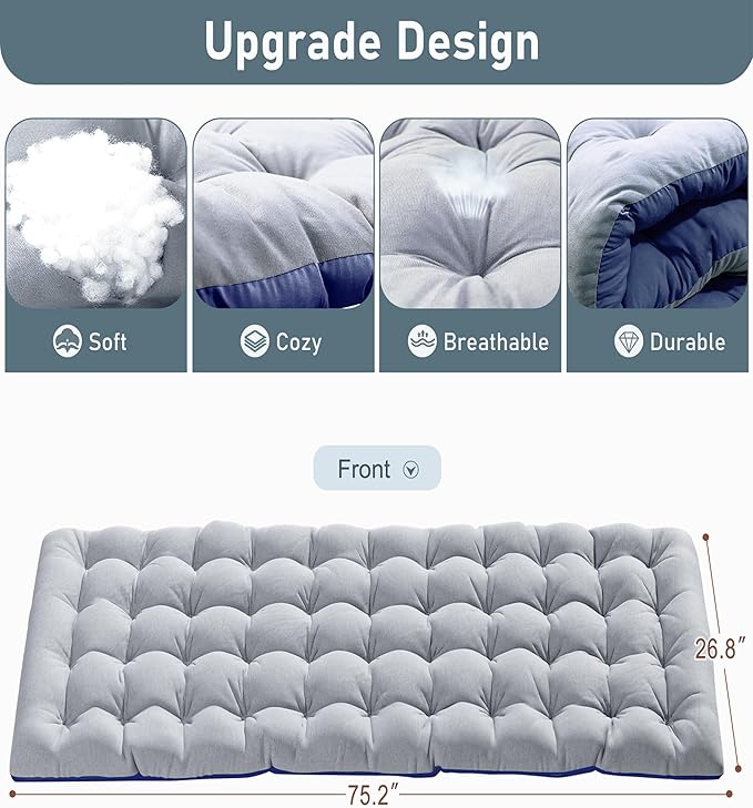 ABORON Heavy-Duty Folding Guest Bed for Adults, 500lb Capacity, Portable Extra Cot with 1230D Double Layer, Ideal for Indoor Guest Stays & Temporary Home Use