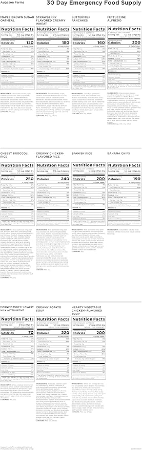 AUGASON FARMS Emergency Food Supply Bucket, 200 Servings, Dehydrated Meal Kit, Variety Pail, Long Shelf Life Just-Add-Water Meals for Prepping, Disaster Survival, Camping, Hiking, and More