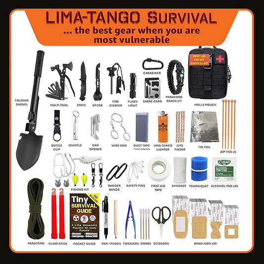 48 Hour Survival Kit - 228 Pieces Survival Gear and Supplies, 45L Go Bag Emergency Backpack, First Aid, Water Filter, Food, Tools, Tent, Camping Essentials, Emergency Preparedness - The Solo