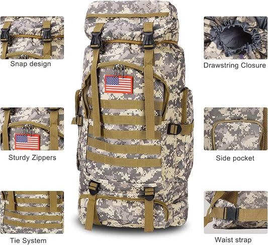 Survival Gear Professional Kit and Large Camping Backpack,First Aid Kit for Adventure Outdoor Hiking Accessories