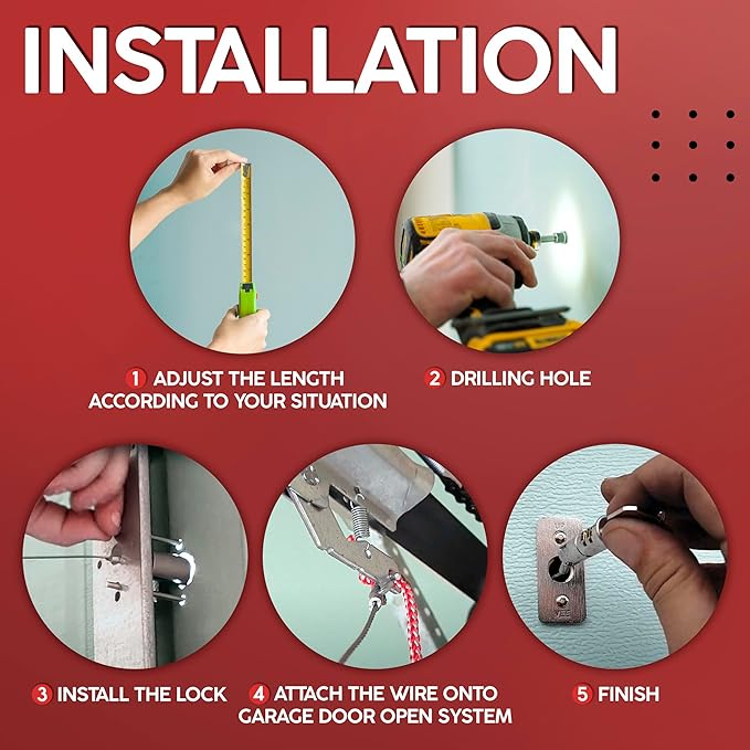 Emergency Release Lock Kit, Universal Garage Door Emergency Release Lock Kit, Garage Door Opener Quick Release Lock Disconnect Key Lock
