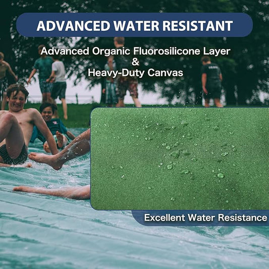 12’x12’ Canvas Tarps Heavy Duty Waterproof Tarpaulins with Aluminum Grommets,UV Resistant, 22Mil Multipurpose Drop Cloth, 14oz Durable Cover Sheet for Outdoor and Indoor Use with Ropes.