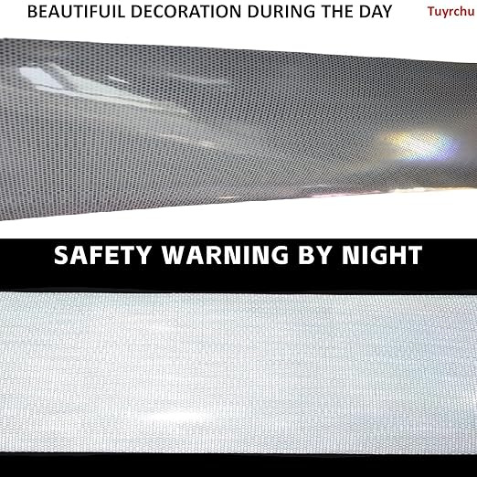 Green Reflective Tape Outdoor Waterproof 8 inch Wide, High Visibility Warning Safety Strong Industrial Marking Tape (10 feet)