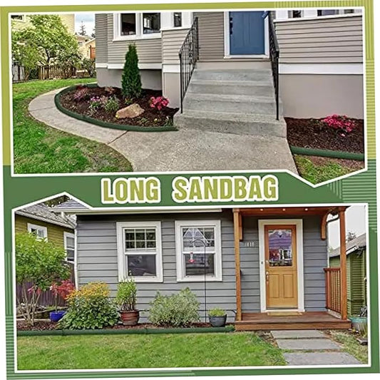Sand Bags for Flooding 4Pcs Reusable Flood Barrier, 47.2x7.5 Inch Canvas Flood Water Barrier, Suitable for Indoor and Outdoor
